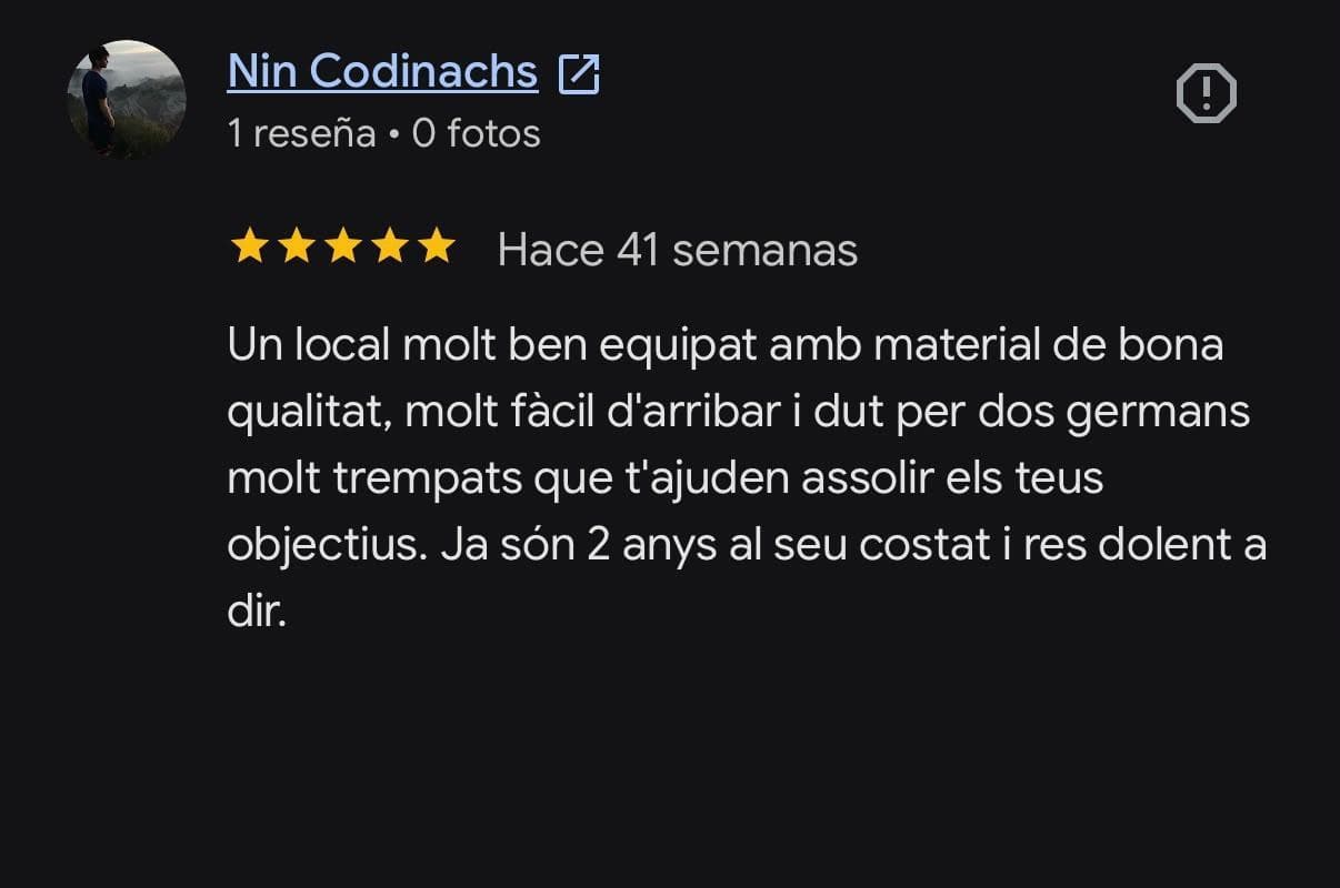 Ressenya de Google d'un client Reactive