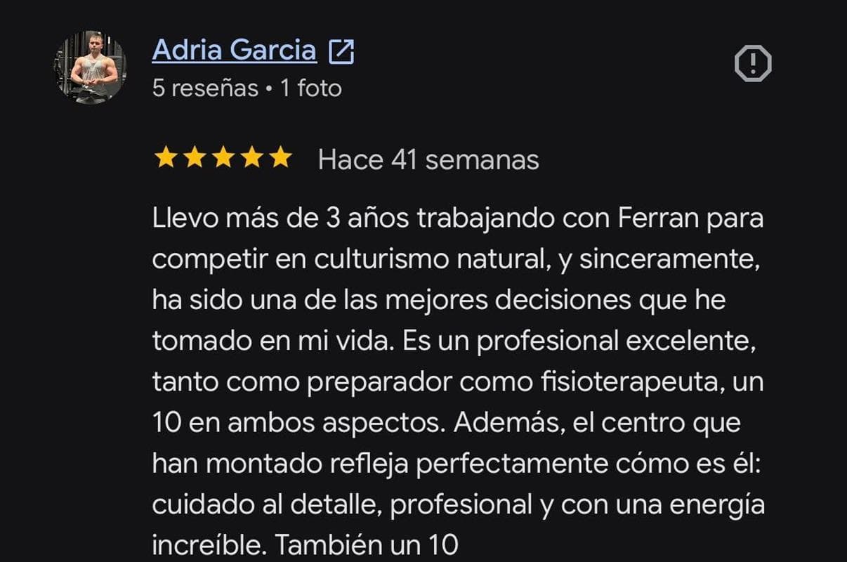 Ressenya de Google d'un client Reactive