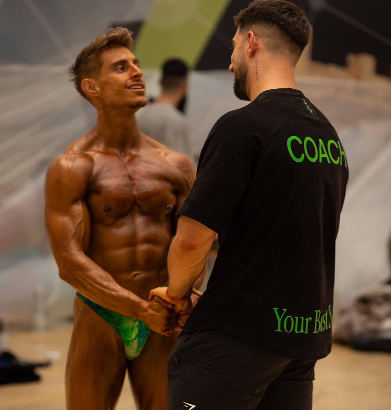 Coach Reactive amb un atleta abans de competir